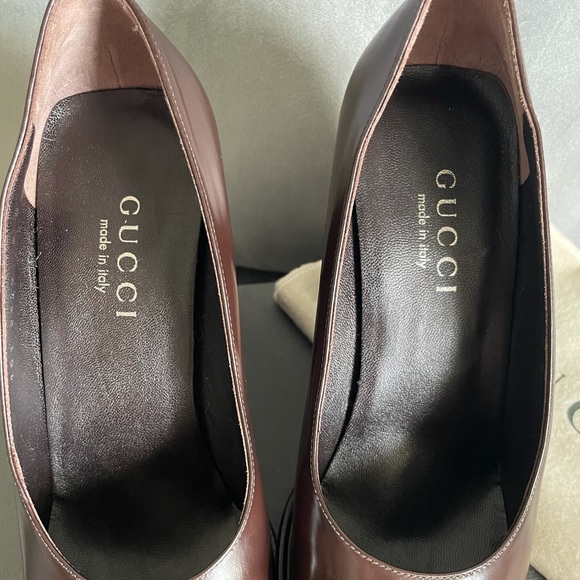 New Gucci Horsebit Brown Chunky Heels - Picture 4 of 10